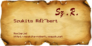 Szukits Róbert névjegykártya